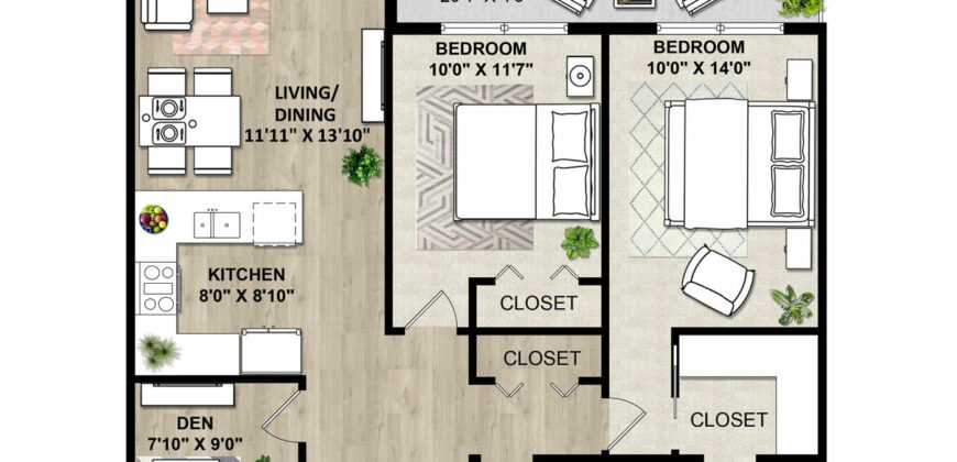 2BDRM + 2BATH Apartment in Sullivan (Kenzie Unit 201)