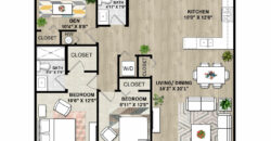2BDRM + 2BATH + Den Apartment in Sullivan (Kenzie Unit 101)